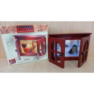 NEW Wooden Window Picture Frame Desktop Holds 4x6 Photos